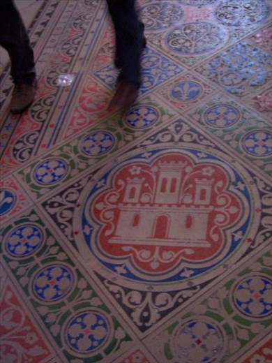 Sainte Chapelle painted floor -- upper chapel .02