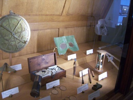 Paris -- Musee des Arts et Metiers -- face masks and equipment from Lavoisier's laboratory