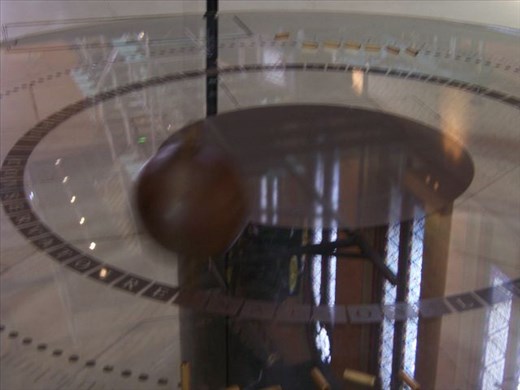 Paris -- Musee des Arts et Metiers -- Foucault's pendulum in motion