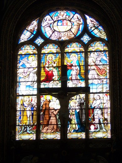 Paris -- St Eustache stained glass window