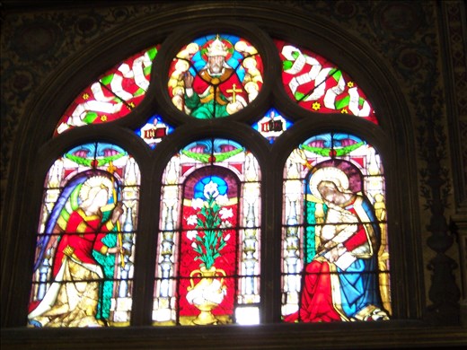 Paris -- Eglise St Eustache -- stained glass window.05