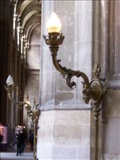 Paris -- Eglise St Eustache -- column torchiere -- wood, gas, now electrified: by billh, Views[143]