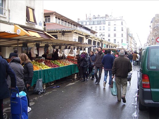 Paris -- Marche d'Aligre farmers'/flea market on a rainy Saturday morning.02