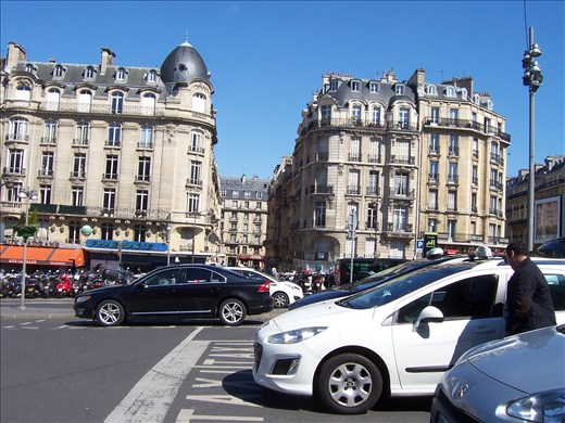 Paris -- view in distance of apartment on rue Parrot from Gare de Lyon