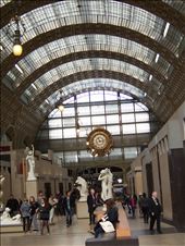 Paris -- Musee d'Orsay -- grand hall -- train station clock in the background: by billh, Views[185]