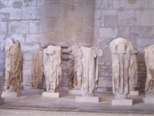 Paris -- Musee de Cluny -- recovered remains of Notre Dame -- dating from 1100's