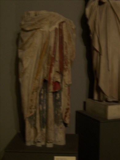 Paris -- Musee de Cluny -- painted statue dating to pre 1 BC