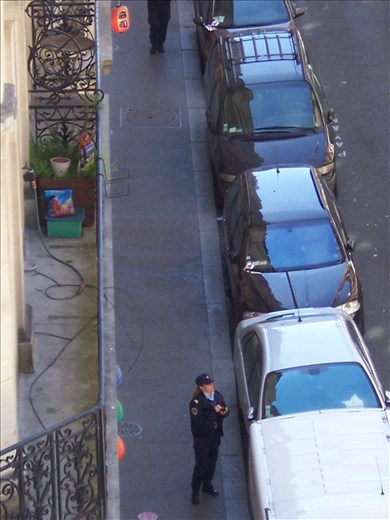 Paris -- parking enforcement writing a ticket.02