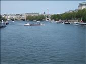 Paris -- Pont d'Austerlitz -- view of Seine & sightseeing boat from bridge.01: by billh, Views[238]