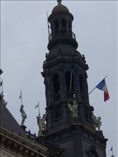 Paris -- Hotel de Ville -- entrance tower with statues: by billh, Views[253]
