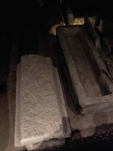 Paris -- Basilique de St Denis -- examples of empty and not empty coffins