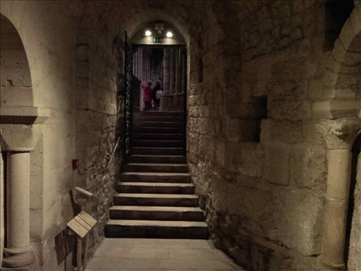 Paris -- Basilique de St Denis -- crypt entrance from inside crypt