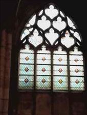 Paris -- Basilique de St Denis -- fleur de lis stained glass -- sign of royalty: by billh, Views[171]