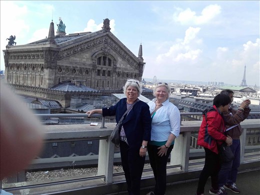 Paris -- Gallerie Lafayette department store -- Christine and Cathy