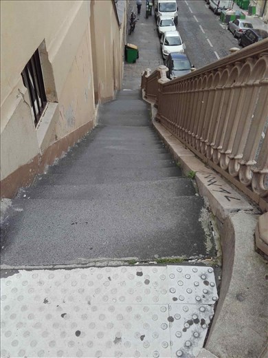 Paris -- street scene near apartment -- stairs