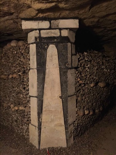 Paris -- Catacombs -- original painted marker for 