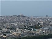 Paris -- Eiffel Tower -- looking north -- Basilique Sacre Couer in background: by billh, Views[278]