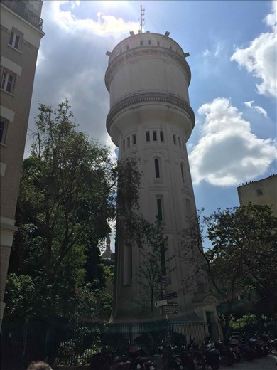 Paris -- Basilique du Sacre Coeur -- tower in small park next to Sacre Coeur