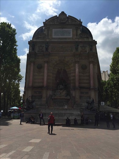 Paris -- Left Bank monument on corner