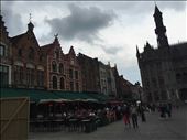 Brugge -- market square -- restaurants and museum tower: by billh, Views[149]