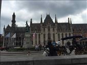 Brugge -- market square -- museum -- horse carriages: by billh, Views[279]