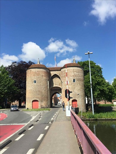 Brugge -- one of four fortified entry ports over canal into Brugge
