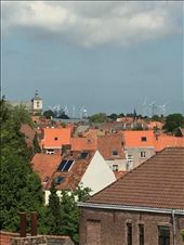 Brugge -- scene over house rooftops of Brugge from entry port tower: by billh, Views[173]