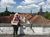 Brugge -- Cindy on roof of entry port -- all to ourselves for over half an hour: by billh, Views[247]