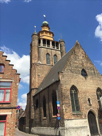 Brugge -- church -- wandering and just happened on it -- not a tourist place