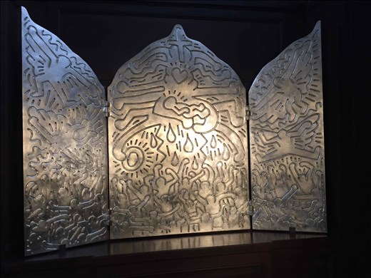 Paris -- Eglise St Eustache -- tryptich commissioned by John Lennon and Yoko Ono