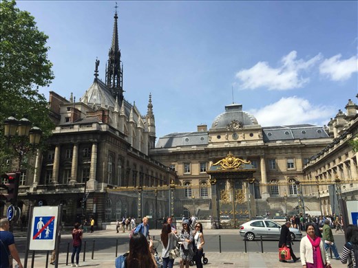 Paris -- steps of the Conciergerie where one of the guillotines stood