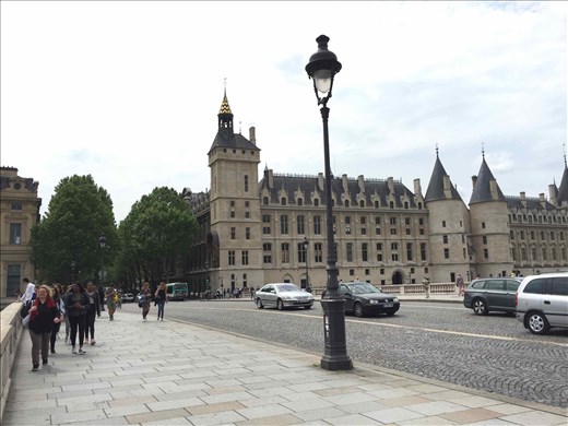 Paris -- looking across the Seine to the Conciergerie from the Right Bank