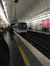 Paris -- Metro train entering the station.01: by billh, Views[166]