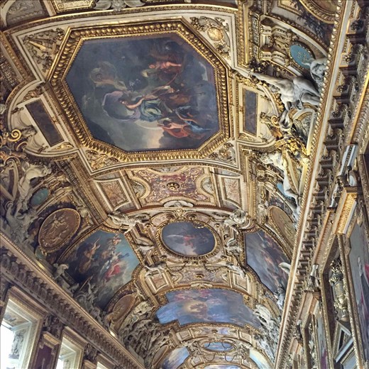 Paris -- Louvre -- ceiling of room built to honor Louis XIV