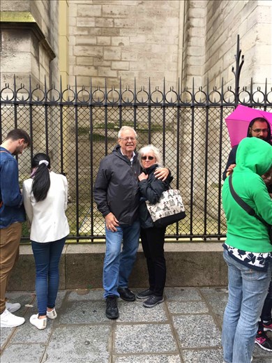 Paris -- Cathedrale Notre Dame de Paris -- waiting in line to play Quasimodo