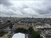 Paris -- Cathedrale Notre Dame -- view from midway -- at base of towers: by billh, Views[189]
