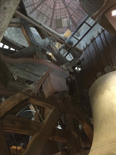 Paris -- Cathedrale Notre Dame -- view of the inside of bell tower