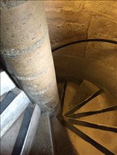 Paris -- Cathedrale Notre Dame -- narrow spiral staircase -- 16