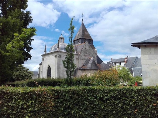 Chateau d'Azay- Rideau -- nearby church from chateau grounds
