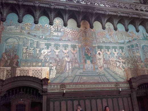 Lyon -- Basilica Notre Dame de Fourviere -- mosaic tiled fresco
