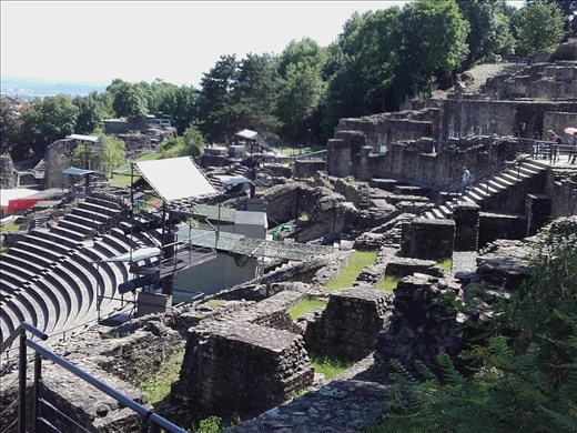Lyon -- Roman amphitheater ruins -- being converted to concert venue.01