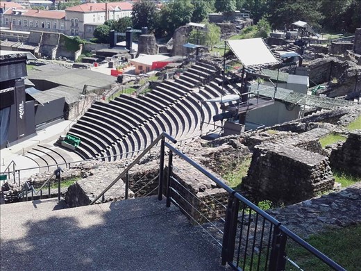 Lyon -- Roman amphitheater ruins -- being converted to concert venue.02