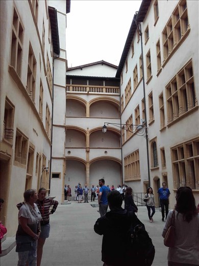 Lyon -- interior courtyard -- Italian influenced