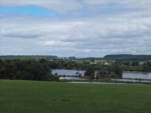 Castle Howard -- view of  lake from front entrance
