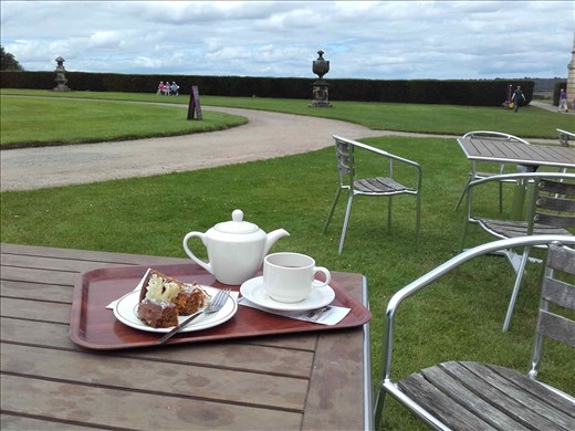 Castle Howard -- time for tea and coffee cake in the garden
