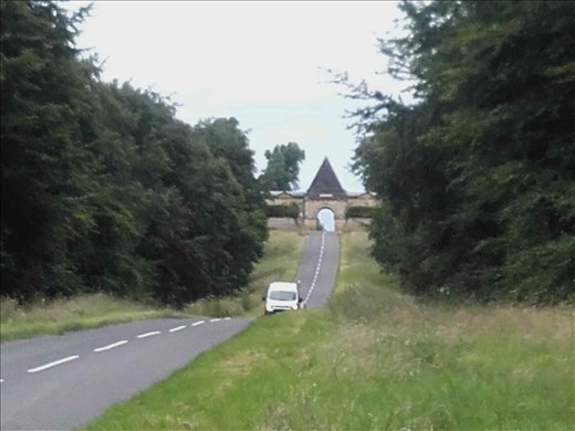 Castle Howard -- entry road and gate.02