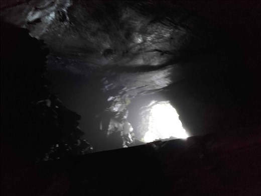 Wales -- Corris Slate Mine tour -- tunnel opening
