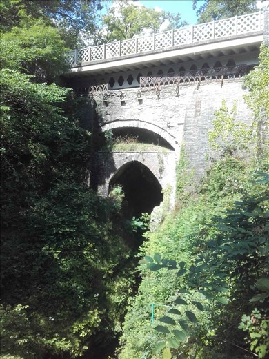 Wales -- Devil's Bridge -- three bridges built over each other -- 1200's