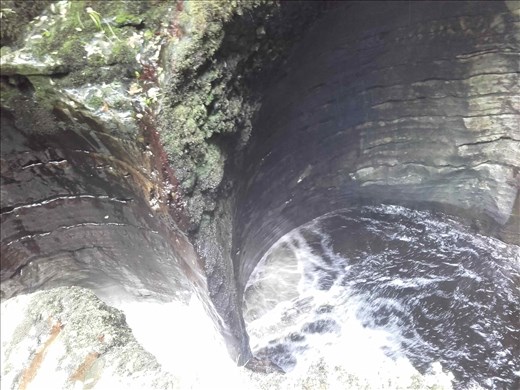 Wales -- Devil's Bridge -- cut-outs carved by stream