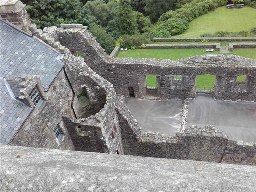Scotland -- Dollar Castle -- looking down from tower 
